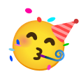 partying face emoji
